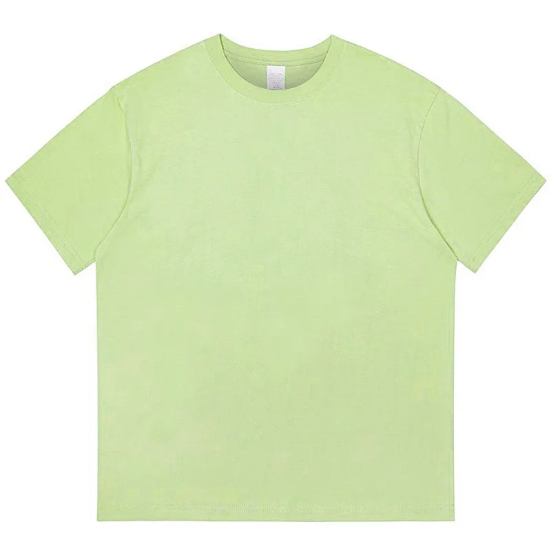 T-shirts unissexo de algodão com gola redonda
