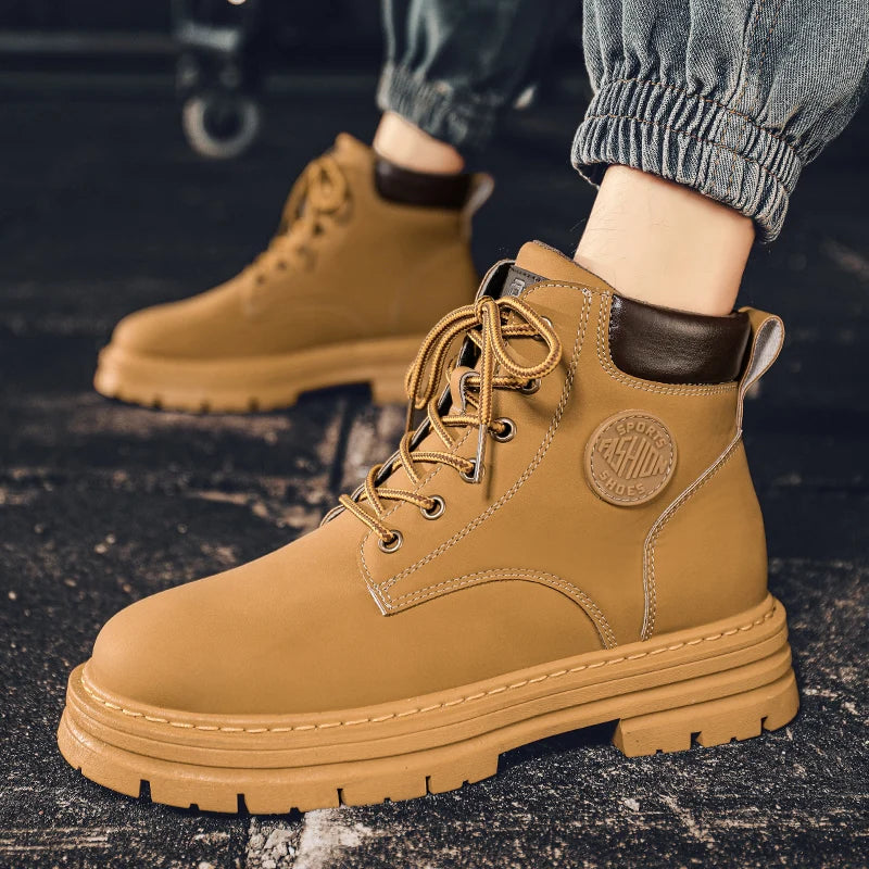 Botas de cano alto moda britânica