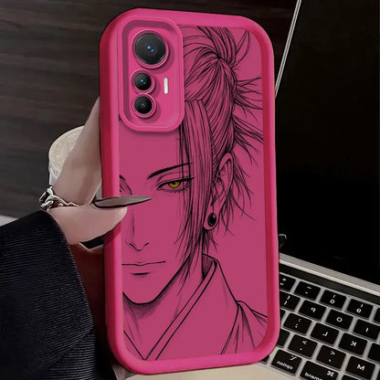 Capa de Silicone Geto Suguru e Gojo Satoru para Xiaomi – Proteção e Design Anime