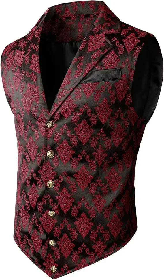 Colete Masculino Jacquard Floral