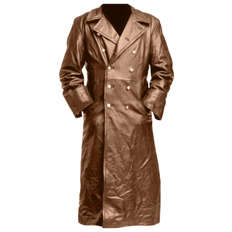 Jaqueta masculina vintage retrô de couro estilo britânico