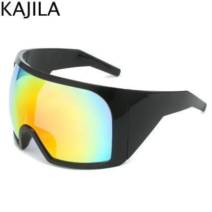 Óculos de Sol Oversized Estilo Punk — UV400 e Armação Grande