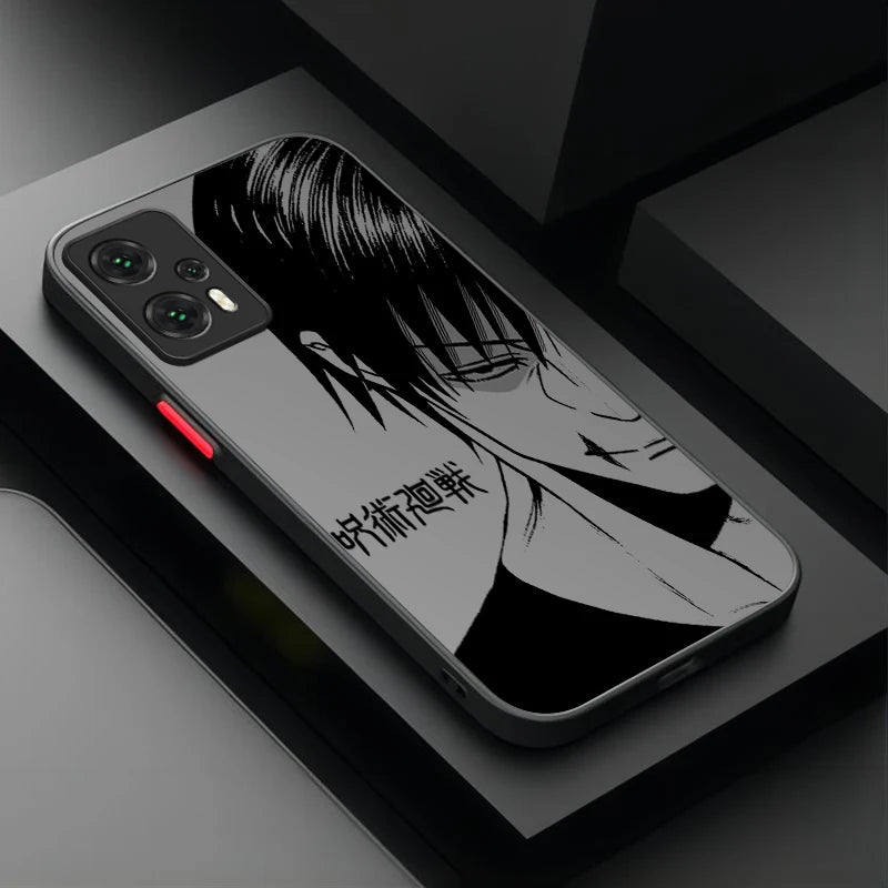 Capa Jujutsu Kaisen Megumi e Gojo para Xiaomi – Proteção em Silicone
