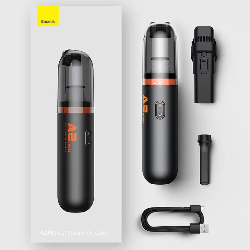 Aspirador Portátil Baseus A2 Pro para Carro — 6000 Pa, Sopro e Aspiração 2 em 1