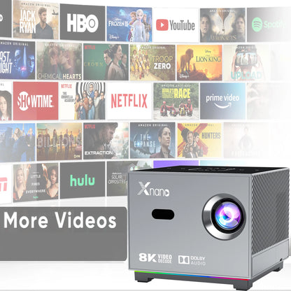 Projetor portátil Wi-Fi Bluetooth led inteligente