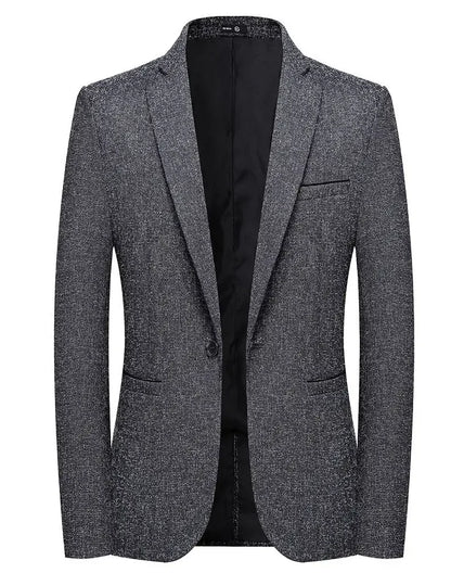 Blazer casual monocromático estilo britânico masculino