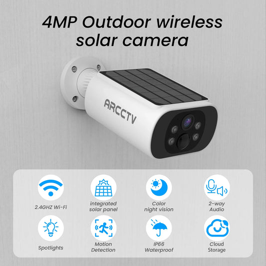 Câmera de vigilância solar Wi-Fi