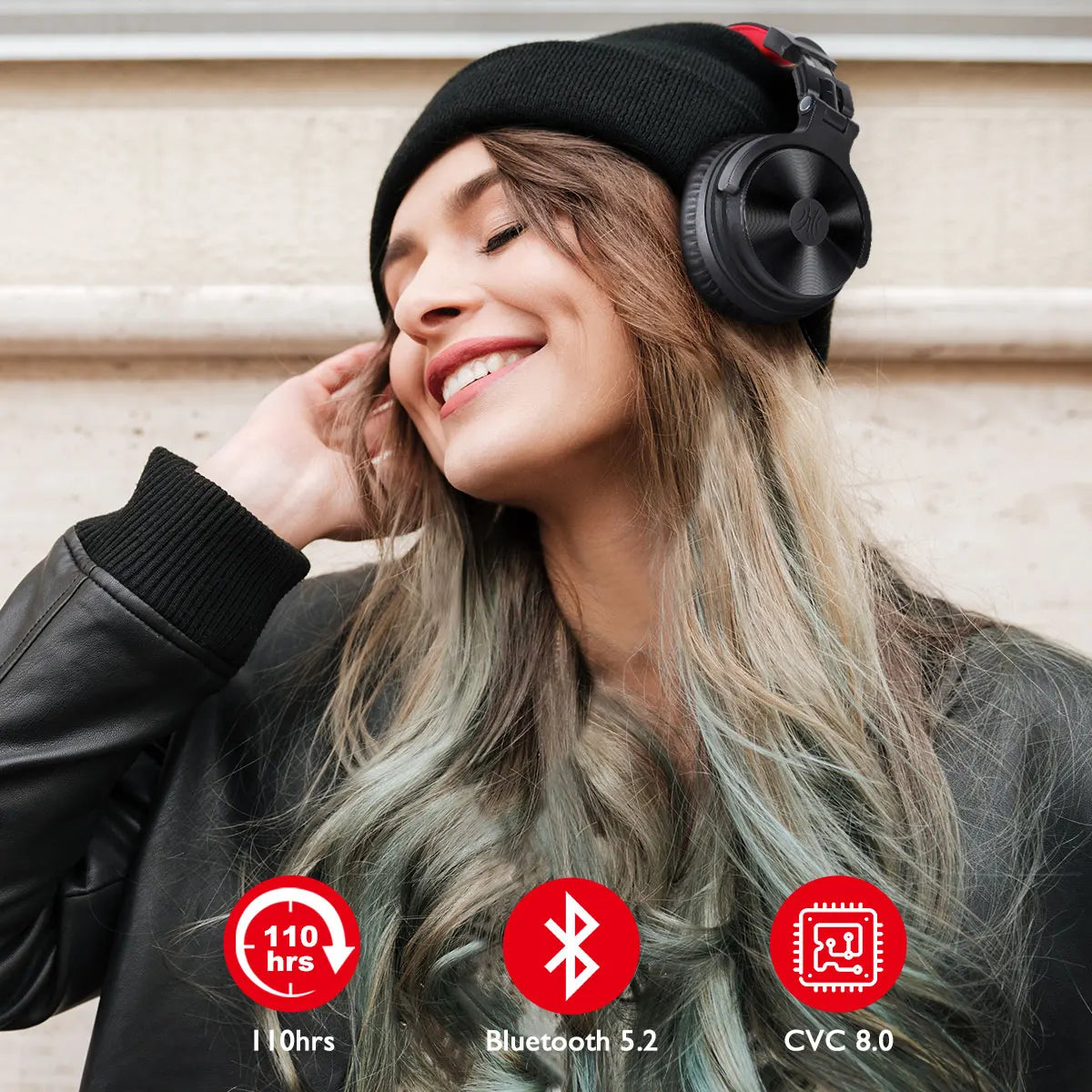 Auscultadores OneOdio 110H Bluetooth 5.2