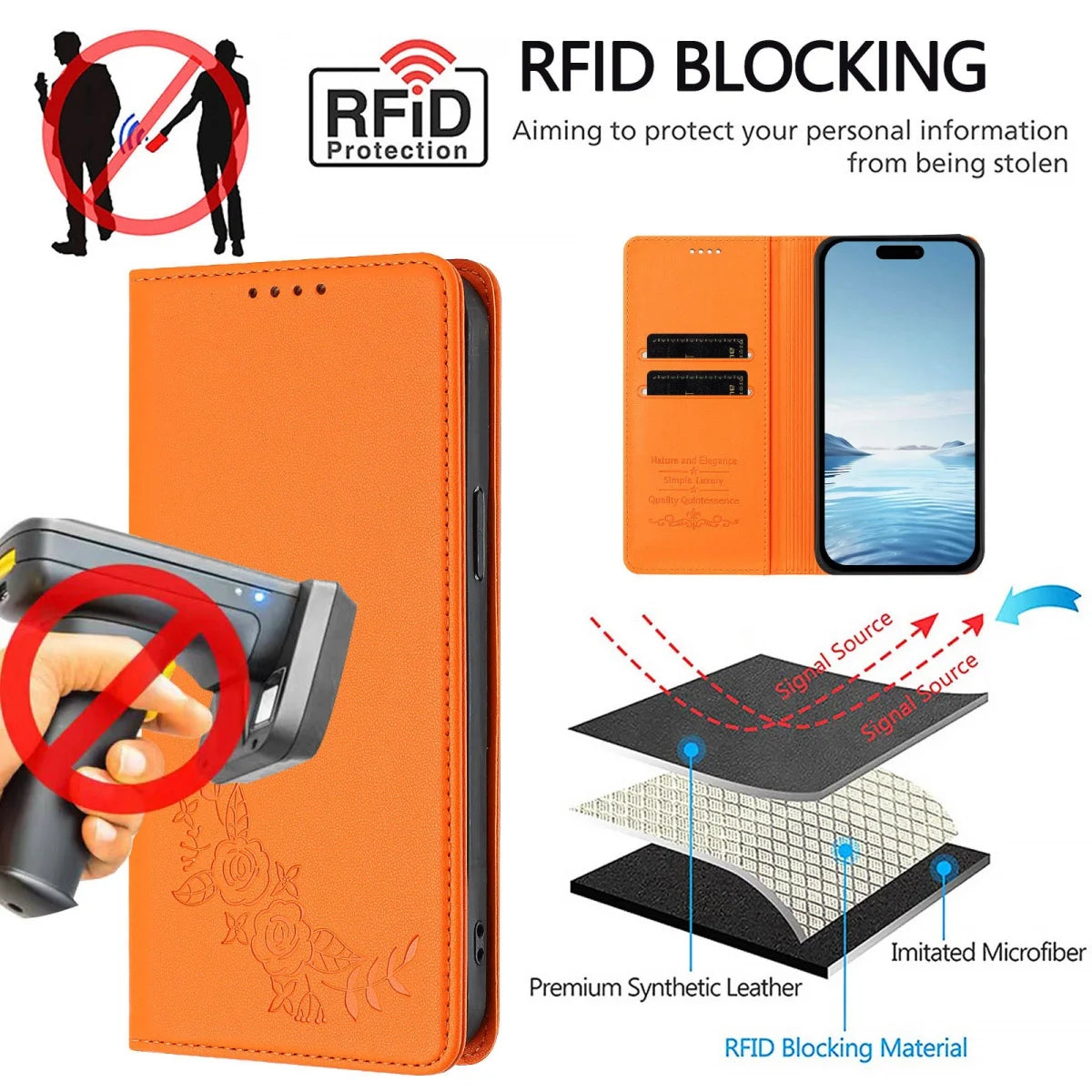 Capa Carteira Magnética de Couro para Xiaomi – Porta-Cartões e Proteção