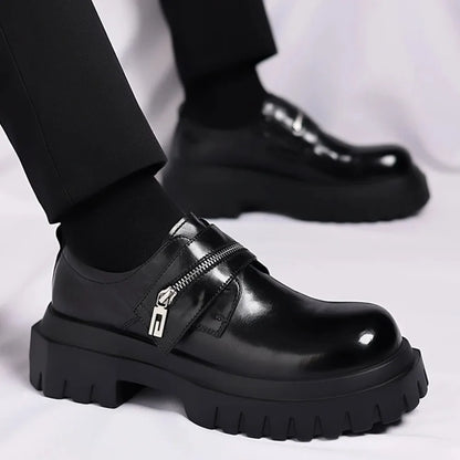 Sapatos Derby masculinos de couro