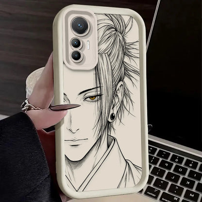 Capa de Silicone Geto Suguru e Gojo Satoru para Xiaomi – Proteção e Design Anime