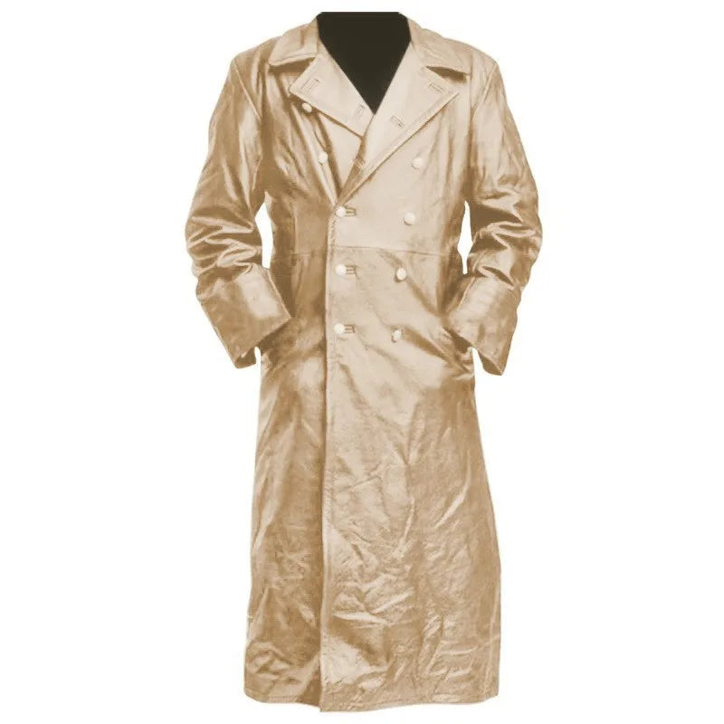 Jaqueta masculina vintage retrô de couro estilo britânico