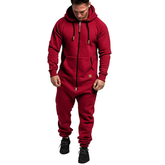 Macacão com capuz masculino