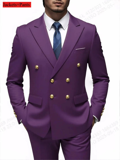 Terno botão duplo slim fit