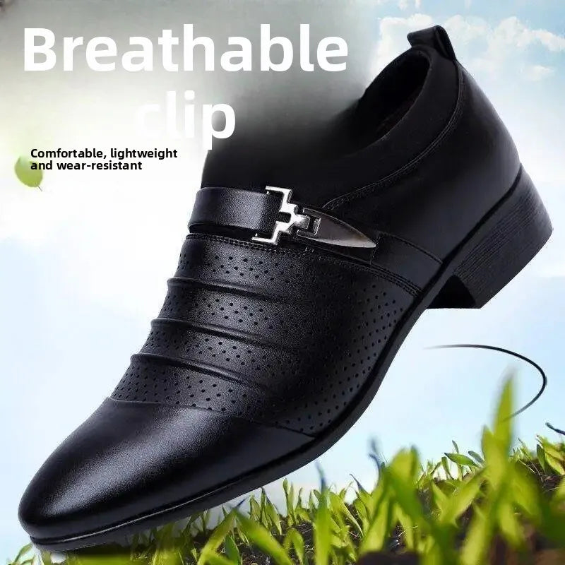 Sapatos de negócios casuais de couro