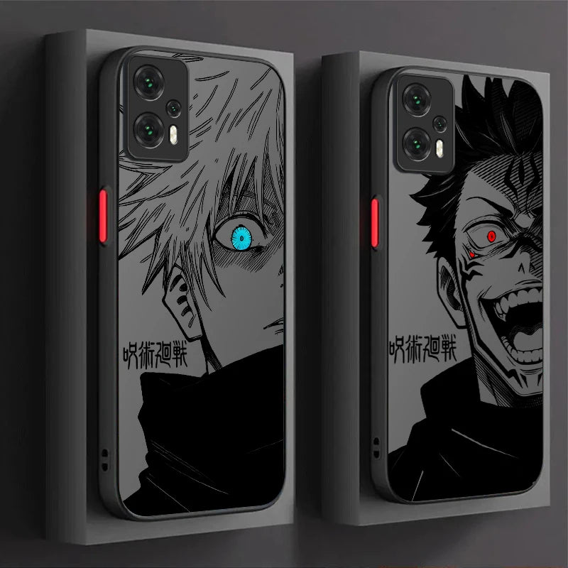 Capa Jujutsu Kaisen Megumi e Gojo para Xiaomi – Proteção em Silicone