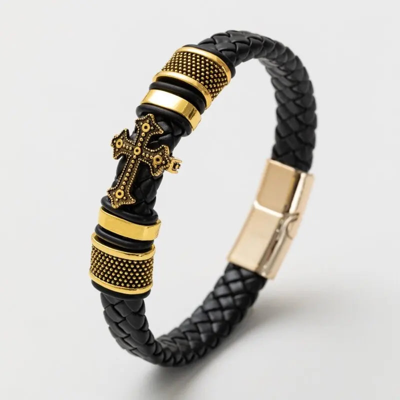 Pulseira punk de camada dupla