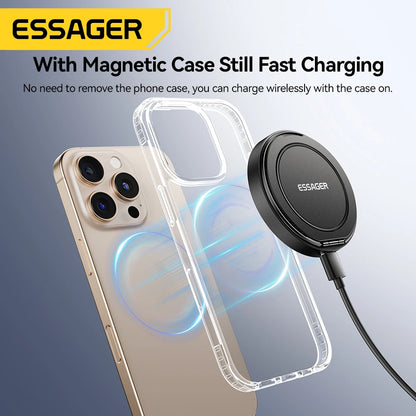 Carregador sem fio magnético Essager com suporte de 15 W