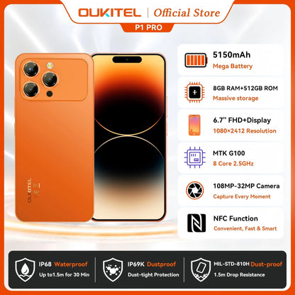 Smartphone OUKITEL P1 Pro 6,7″