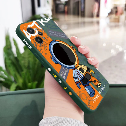 Capa de Silicone para Oppo e Realme – Astronauta, Proteção e Conforto