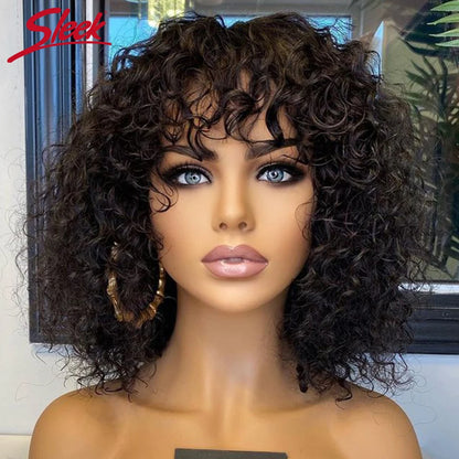 Peruca Curta Pixie Bob de Cabelo Humano Peruano — Onda Jerry