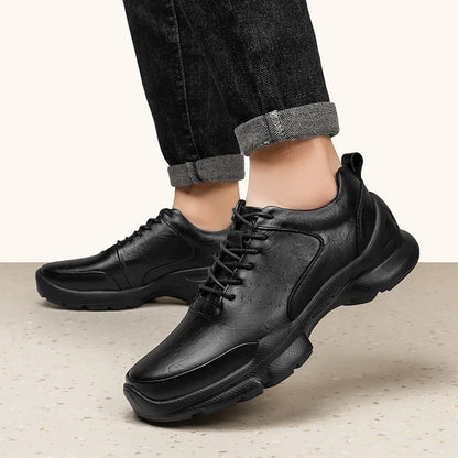 Sapatos Masculinos de Couro com Aumento de Altura