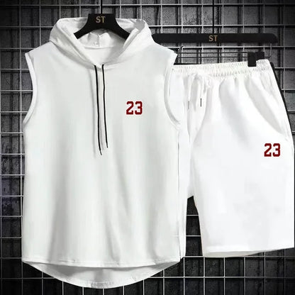 Conjunto esportivo com capuz