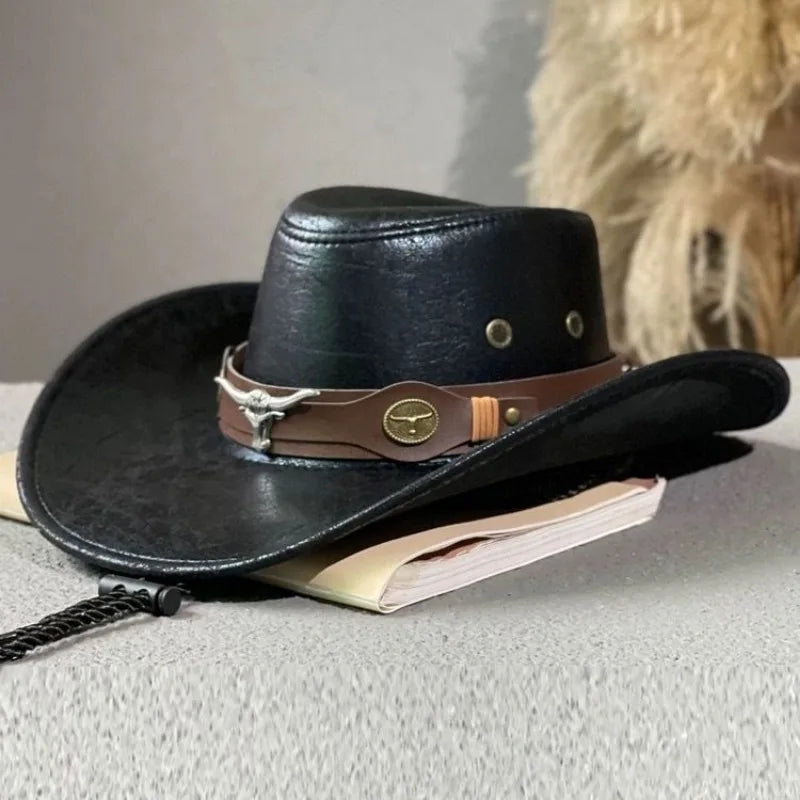 Chapéus de cowboy estilo western em couro sintético