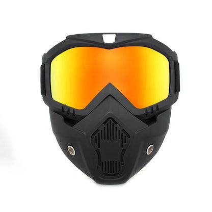 Capacete de bicicleta rosto cheio máscara anti-nevoeiro