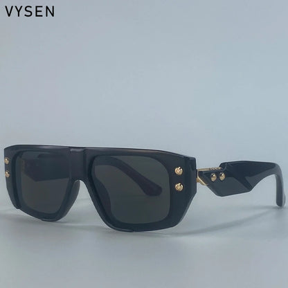 Óculos de Sol Polarizados Estilo Steampunk Quadrados