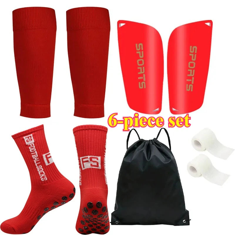 Conjunto de 6 peças de meias de futebol para adultos