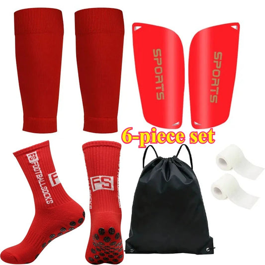 Conjunto de 6 peças de meias de futebol para adultos