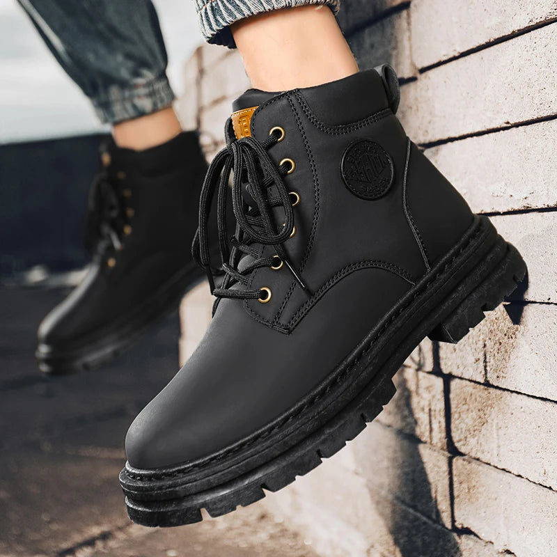 Botas de cano alto moda britânica