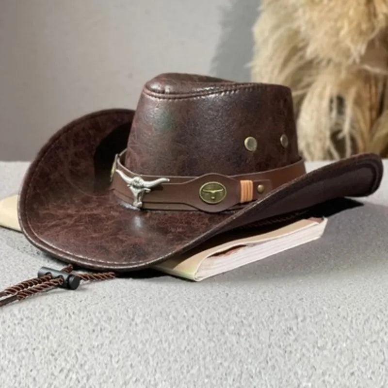 Chapéus de cowboy estilo western em couro sintético