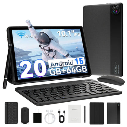 Tablet URAO 10,1″ — Android 15, 20 GB RAM, 64 GB ROM e Ecrã HD IPS