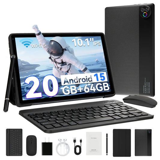 Tablet URAO 10,1″ — Android 15, 20 GB RAM, 64 GB ROM e Ecrã HD IPS