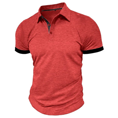 Camisa polo verão lapela