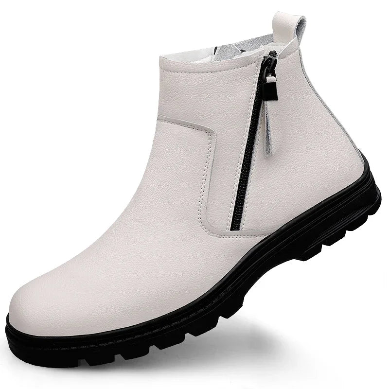 Botas Chelsea Masculinas em Couro Genuíno