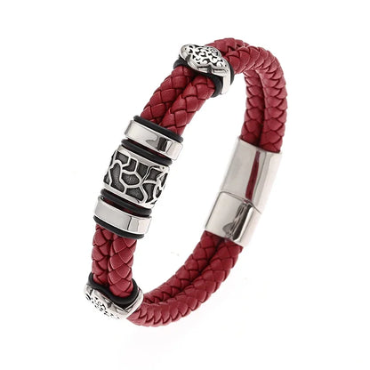 Pulseira punk de camada dupla