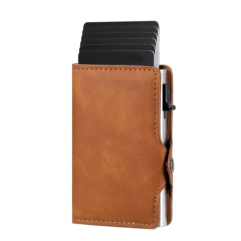 Carteira multifuncional de design exclusivo para homem e mulher com fecho RFID