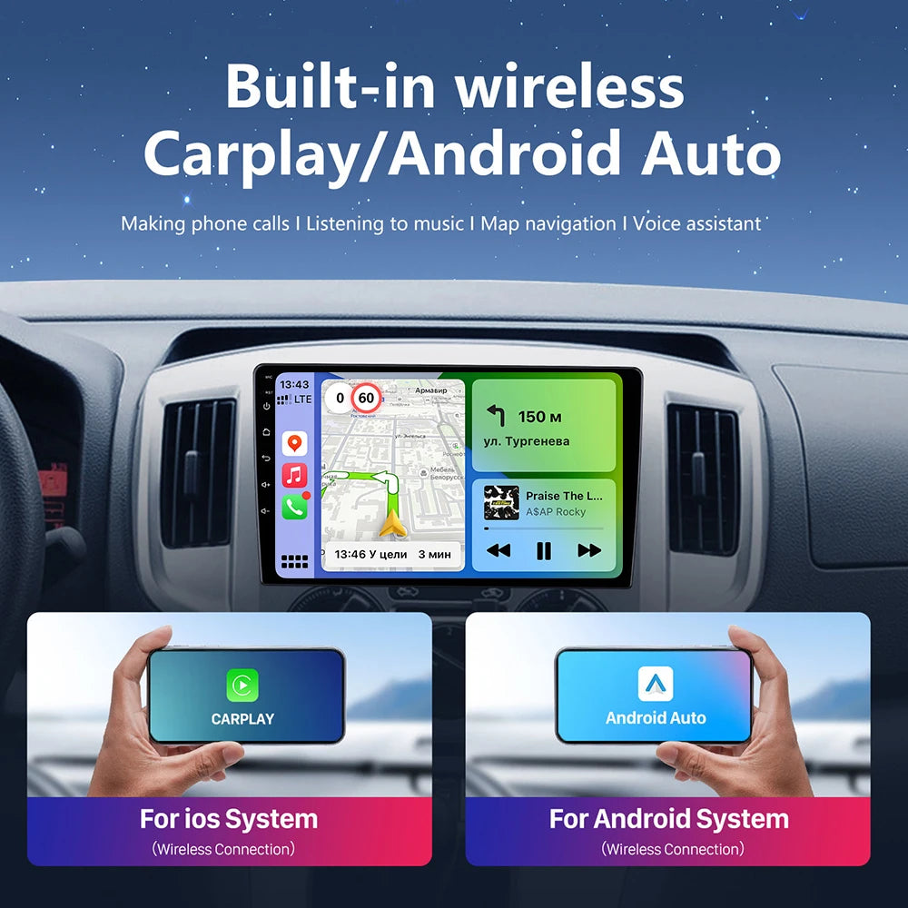Central Multimédia Android para Toyota Land Cruiser 200 (2007–2015) – CarPlay, GPS e Wi‑Fi