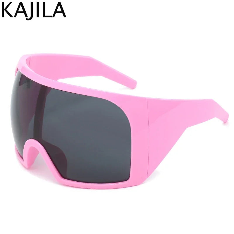 Óculos de Sol Oversized Estilo Punk — UV400 e Armação Grande