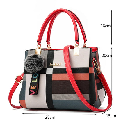 Bolsa transversal casual feminina em couro PU