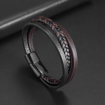Pulseira punk de camada dupla