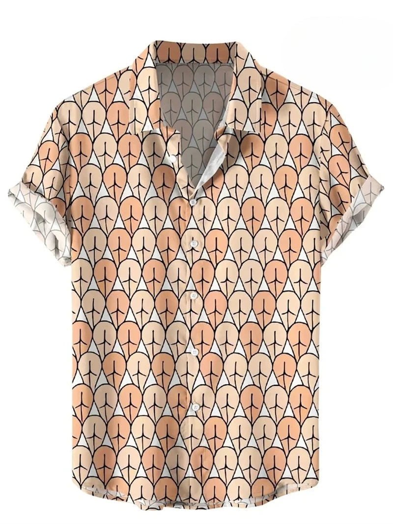 Camisa vintage com estampa de mapa 3D