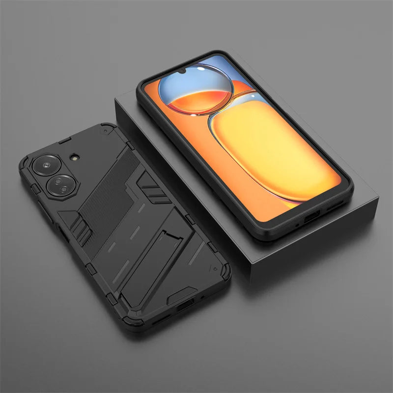 Capa de telefone Kickstand magnética anti-choque