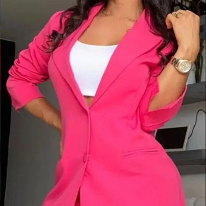 Fato elegante cor sólida