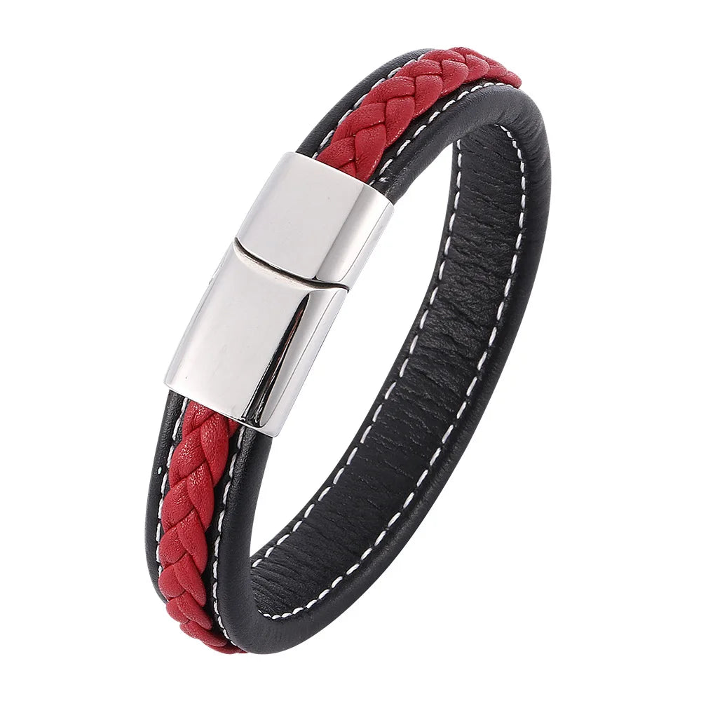 Pulseira punk de camada dupla