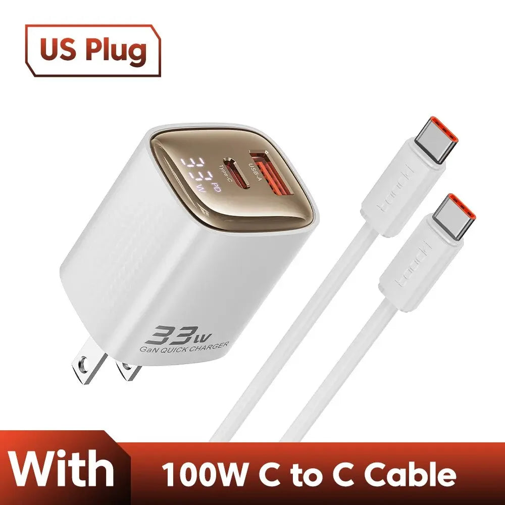 Carregador USB-C Toocki 33W GaN