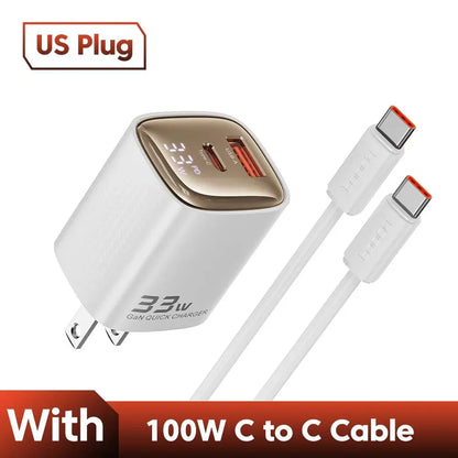 Carregador USB-C Toocki 33W GaN